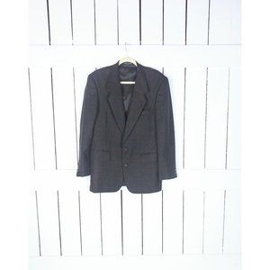 Vintage mens brown houndstooth wool blend sportcoat